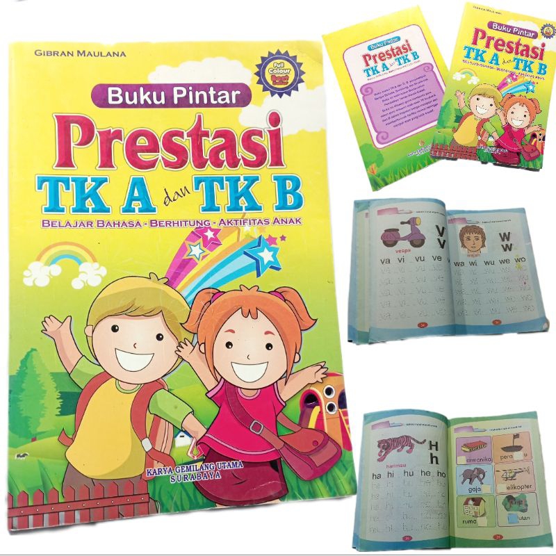 buku TK ,pintar prestasi TK A &TK B,belajar menulis belajar membaca ,belajar menebali angka&huruf