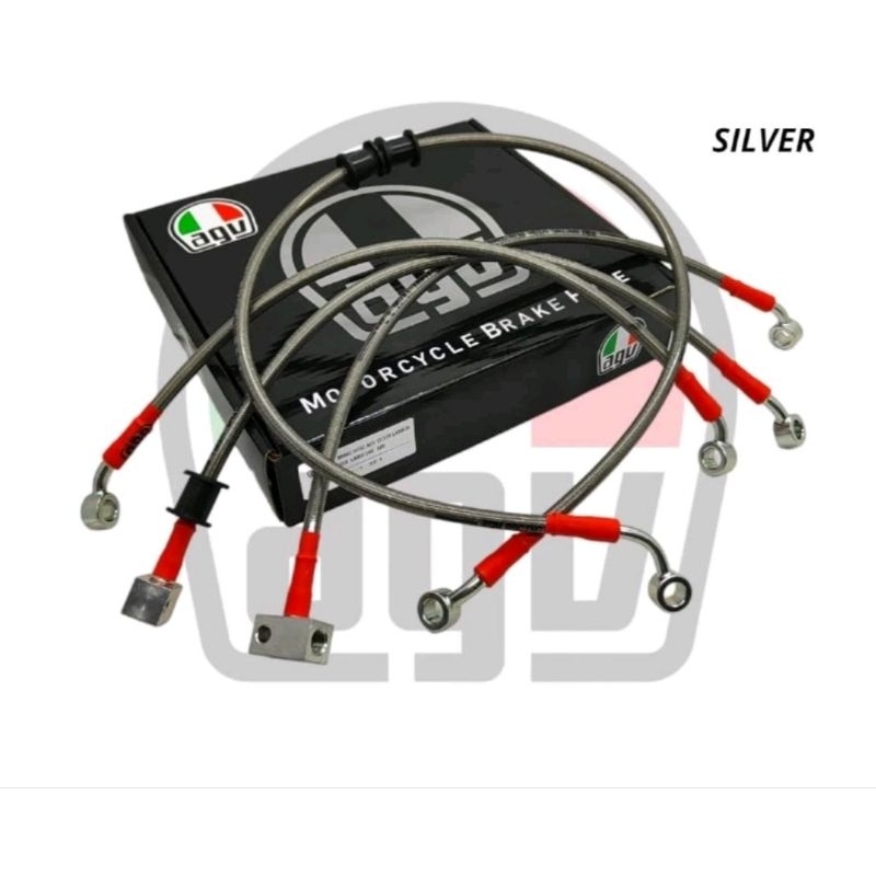 SELANG REM AGV ORIGINAL VARIO 160 ABS CARBON SET DEPAN BELAKANG