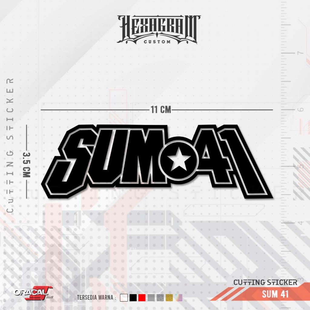 

Cutting Sticker SUM 41 Band Logo | Stiker Cutting Logo Band SUM 41