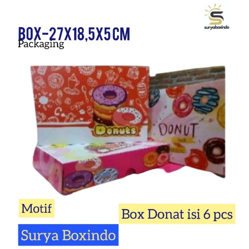 

Box 27 x18,5 x5 cm(Donut full colour) /Kardus/Karton/Duplek
