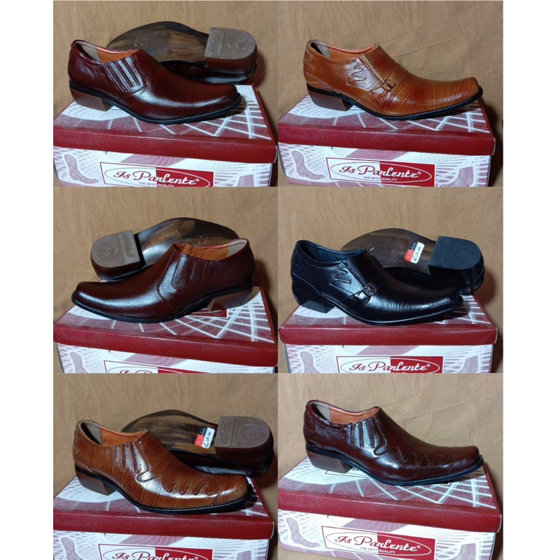[IS PARLENTE] Sepatu Pantopel Kantor Kulit Asli