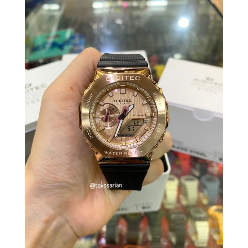 Jam Tangan Digitec DAS-2119T Original Bergaransi Jam Tangan Pria Analog Digital Stainless Steel Pria