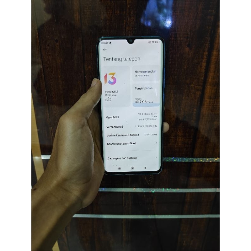 Xiaomi mi note 10 pro second original murah 8/256