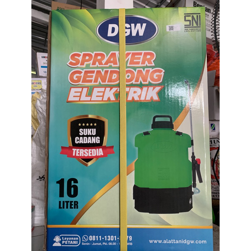 Sprayer/ Tangki Elektrik DGW Model Baru Hijau Hitam - 16 Liter