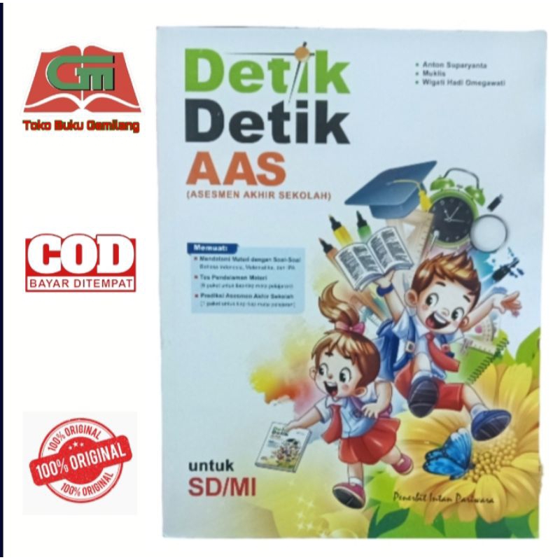 BUKU DETIK -DETIK AAS UNTUK KELAS 6 SD/MI PENERBIT INTAN PARIWARA
