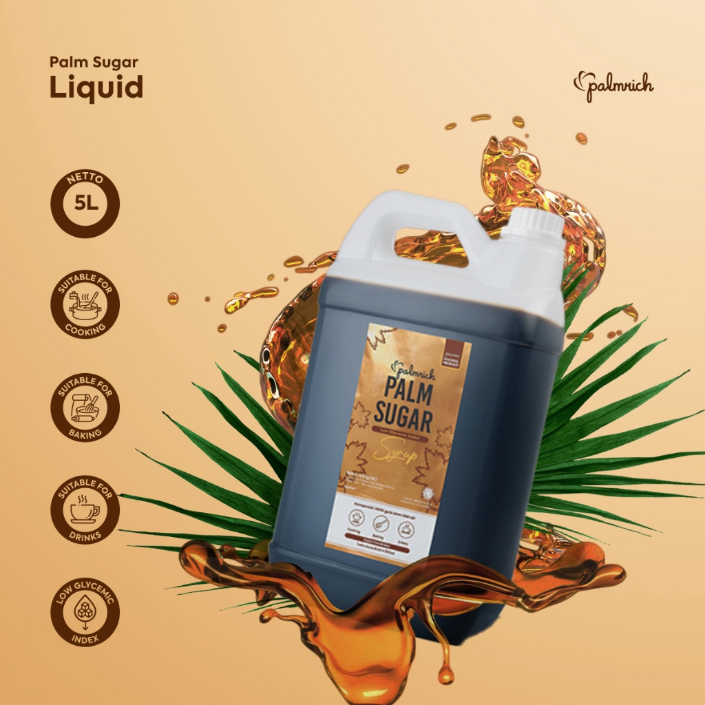 

PALMRICH - Gula Aren Cair Premium 5 Liter - 100% Liquid Palm Sugar