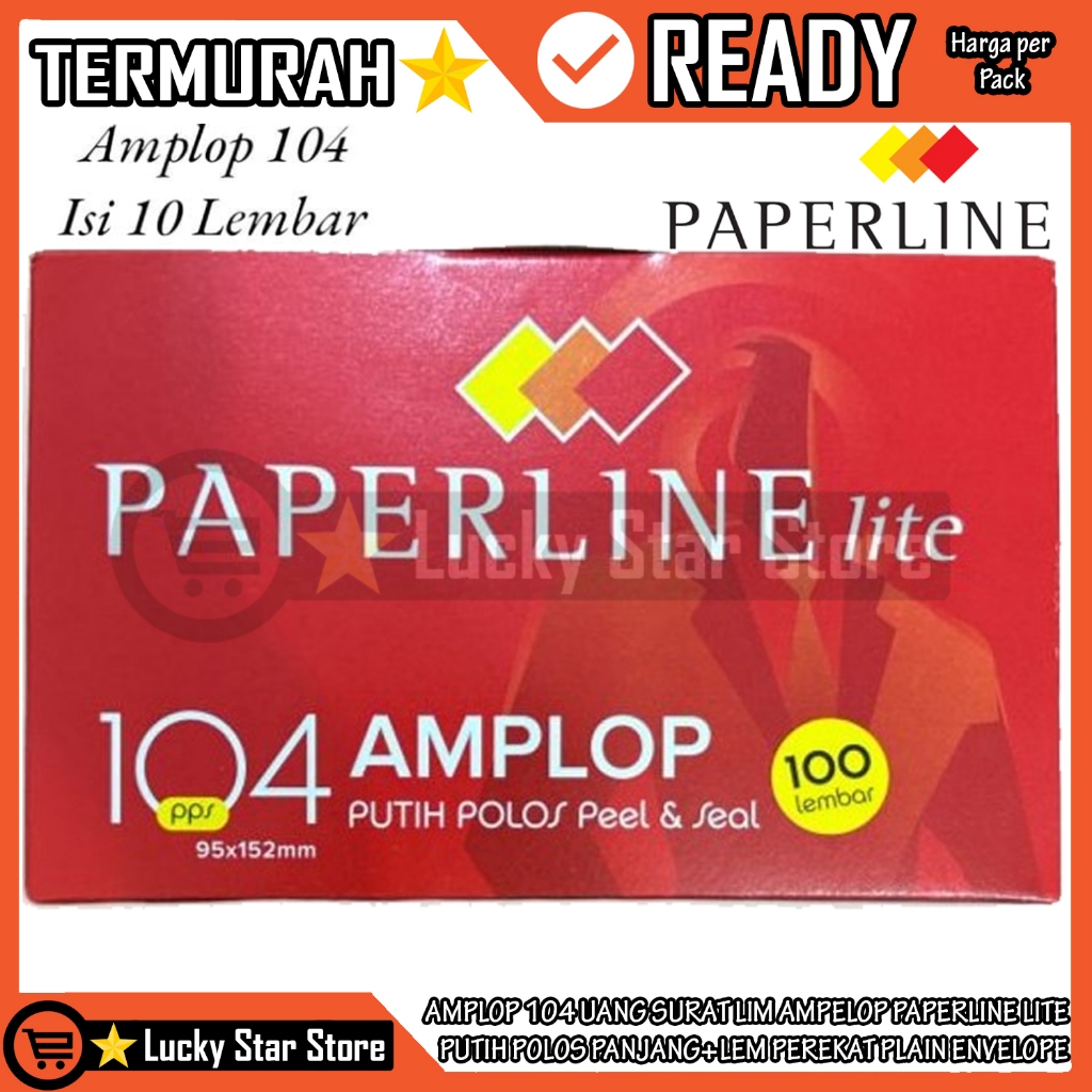 

Amplop Paperline Lite 104 Pps Angpau Angpao Ampelop Uang 1 Kotak Buklet Putih Polos Panjang + Lem Perekat Ukuran 95X152 mm Plain Envelope Amplopp Kondangan Surat Berkas Penting Amflop Dokumen Perlengkapan Sekolah Kantor Amfelop