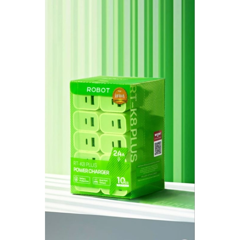 Adaptor ROBOT RT K8 plus 2.4A Dual output USB C & USB A