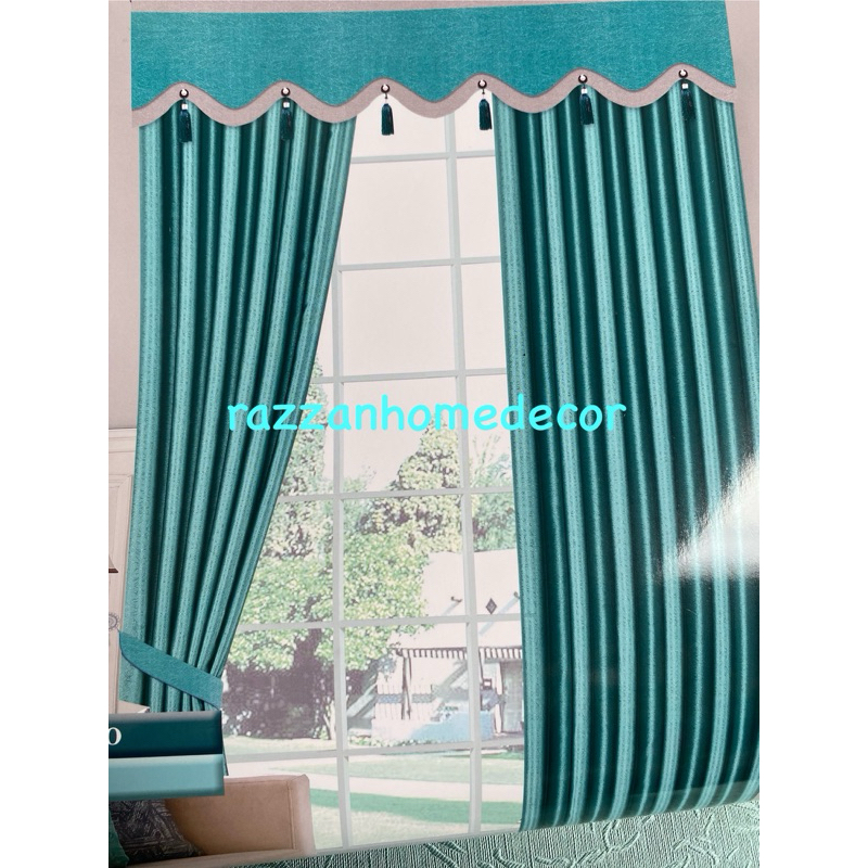 Gorden Hijau Tosca Ferrary Glossy blackout jendela pintu bisa | italia series