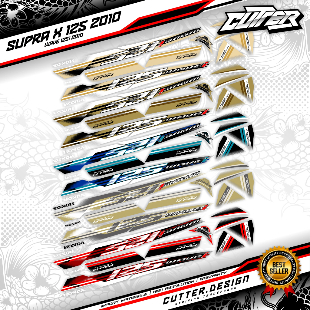 STRIPING TRANSPARAN SUPRA X 125 2010 / striping wave 125i 2010