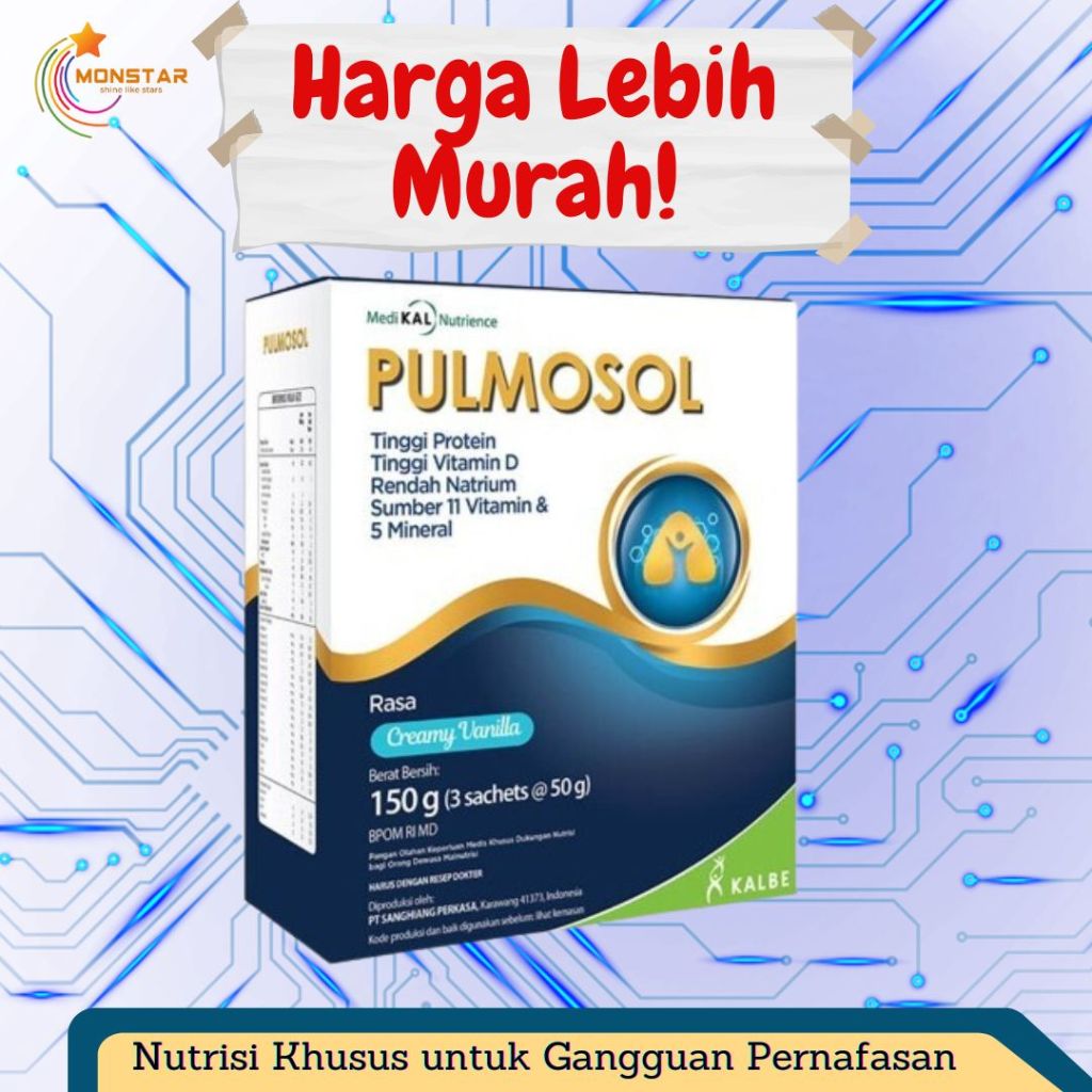 

MONSTAR - PULMOSOL SUSU PERNAPASAN PASCA COVID/ PARU TBC ASMA mirip susu beruang