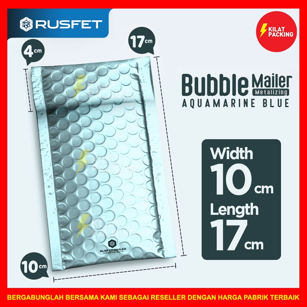 

AMPLOP BUBBLE MURAH | BUBBLE MAILER PREMIUM | POLYBUBBLE MURAH MOTIF LIGHT BLUE METALIC 10X17CM