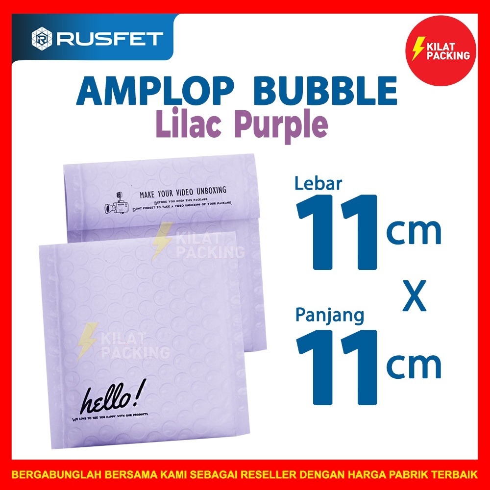 

Amplop bubble murah bubble mailer polybubble packing light purple 11x11 cm