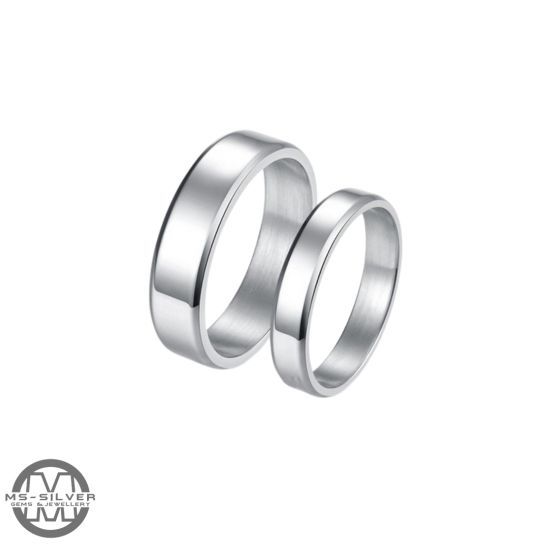 Cincin Perak 925 Couple Single Tunangan Pria Wanita Nikah Kawin Polos-MS SILVER