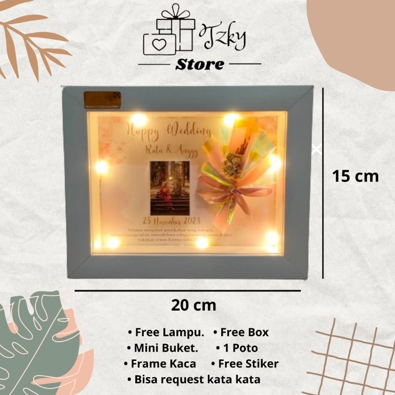 

Frame 3D ukuran 15×20 Kado Wisuda, kado ulang tahun, Anniversary, pernikahan,Kado Hampers