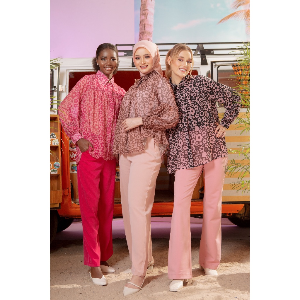 Ayu by Ayu Lestari X Barbie - Flower Retro Blouse