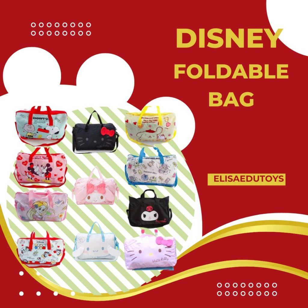 sanrio foldable travel bag tas lipat koper