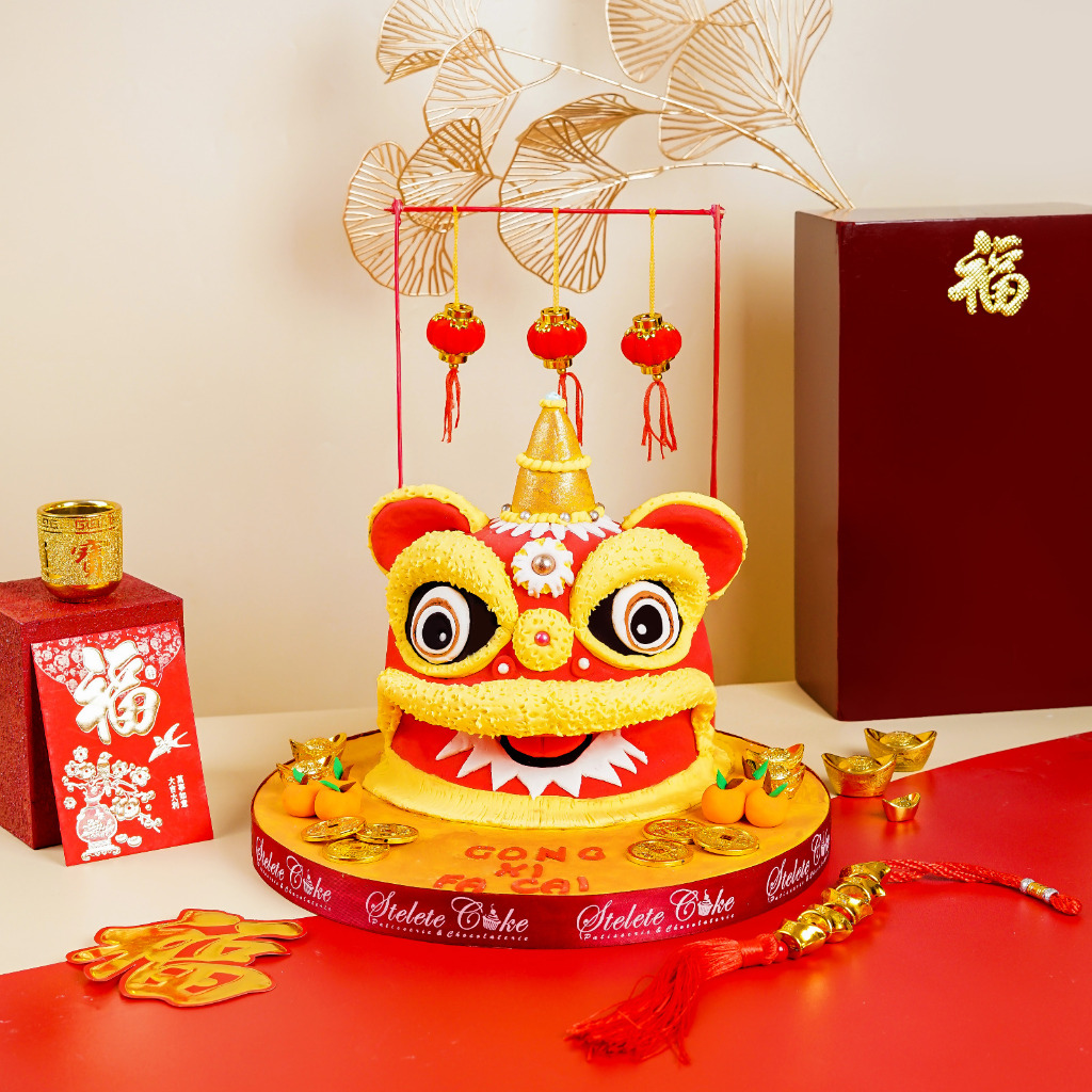 

Golden Barongsai Cake / Chinese Cake / Kue Imlek / CNY Cake / Hampers Imlek