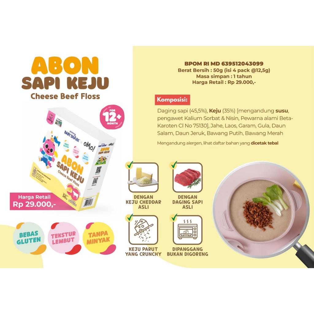 

Ay00! OMO! Abon Sapi Keju OMO! Abon Ayam Keju Pinkfong Baby Shark X OMO! Abon Ayam Sapi Anak Bayi