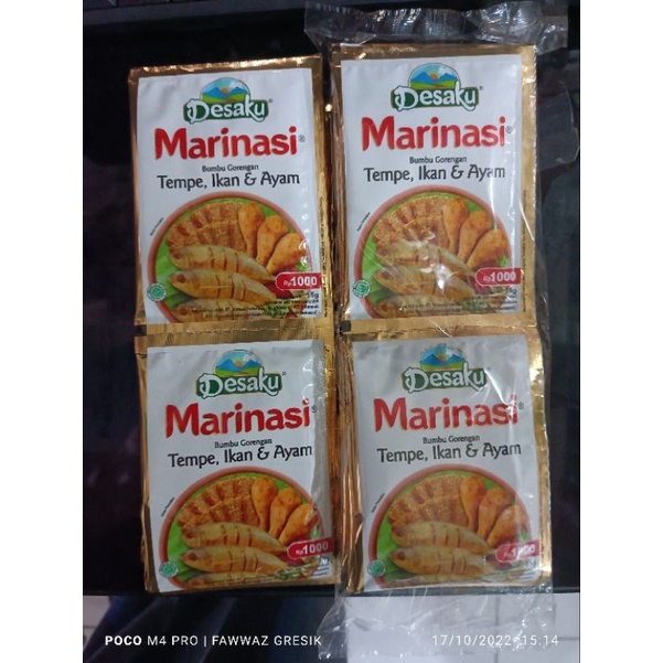 

Desaku Marinasi tempe,ayam, ikan goreng serbaguna 1 pack isi 12 bungkus