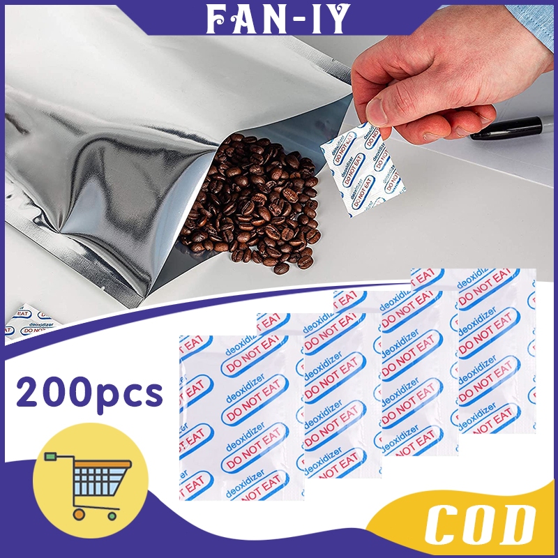 200Pcs Oxygen Absorber Oksigen Absorber 30cc Pengawet Makanan Pengawet Kue Kering Obuster Desiccant