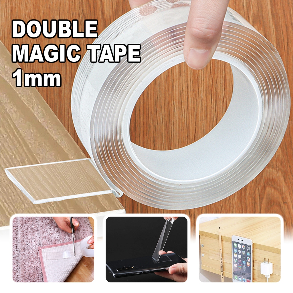 

COD - Double Tape Ajaib - Double Tape Serbaguna - Tape Viral 1mm 2 meter JD-1