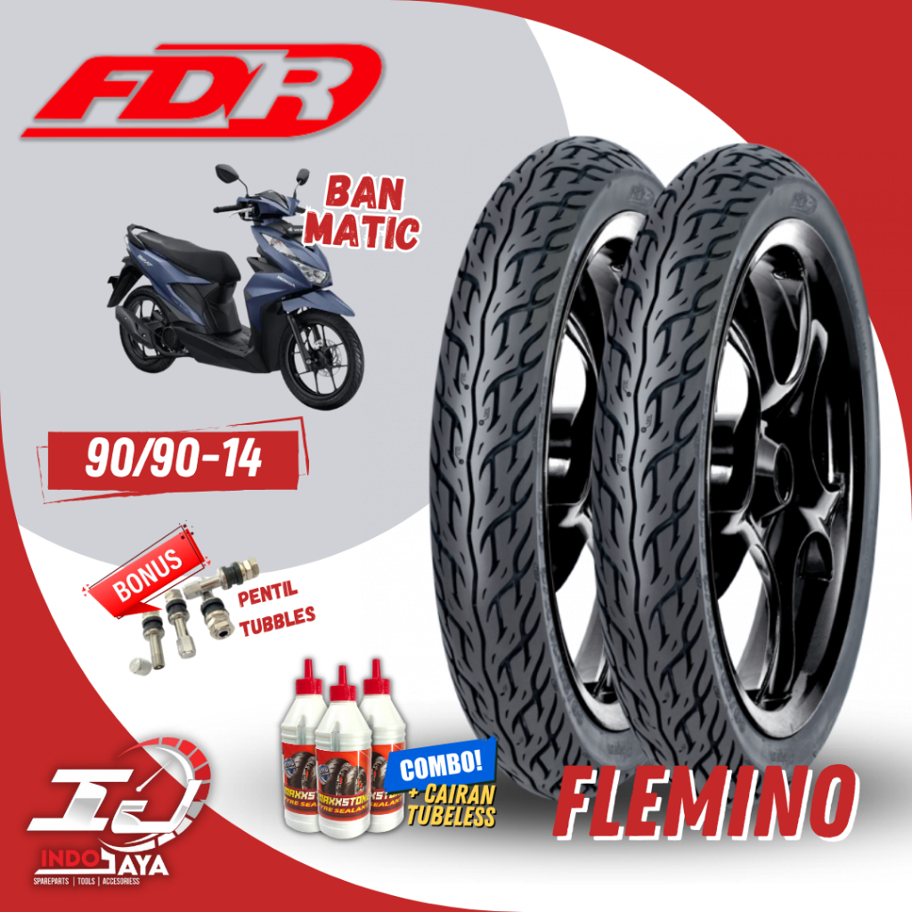 (READY COD) BAN LUAR FDR FLEMINO (90/90-14) BAN MATIC TUBELESS / TUBLES /  BEAT DELUXE / STREET / PO