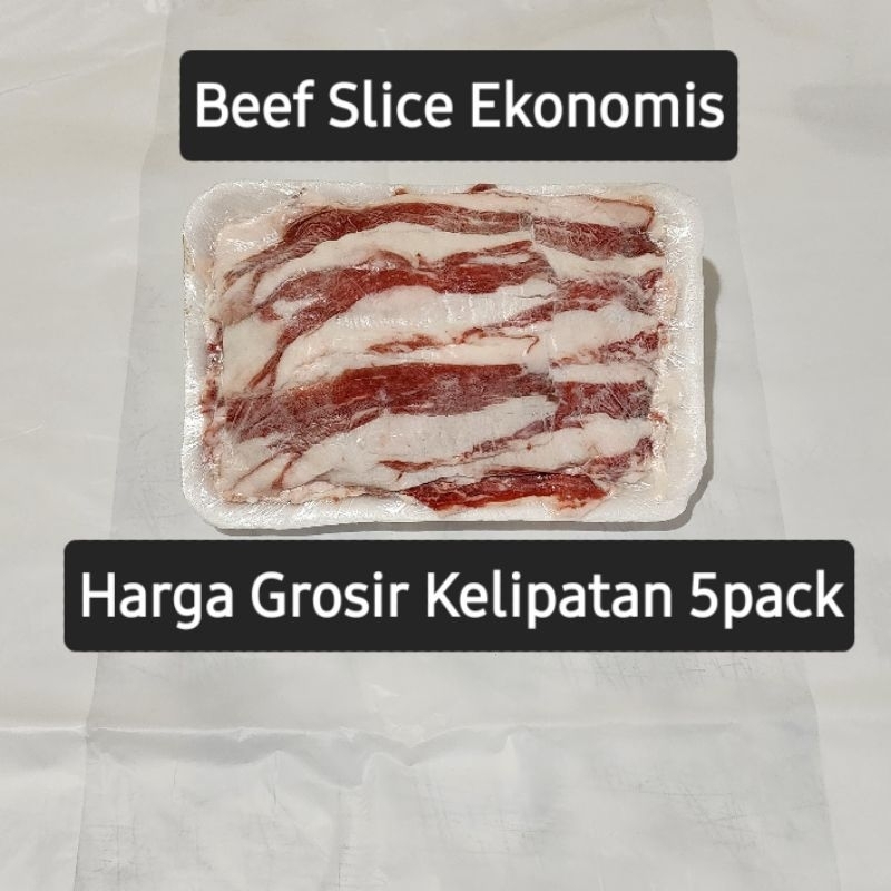 

Beef Slice Ekonomis 500gram/ Slice Patah-Patah dan Banyak Lemak