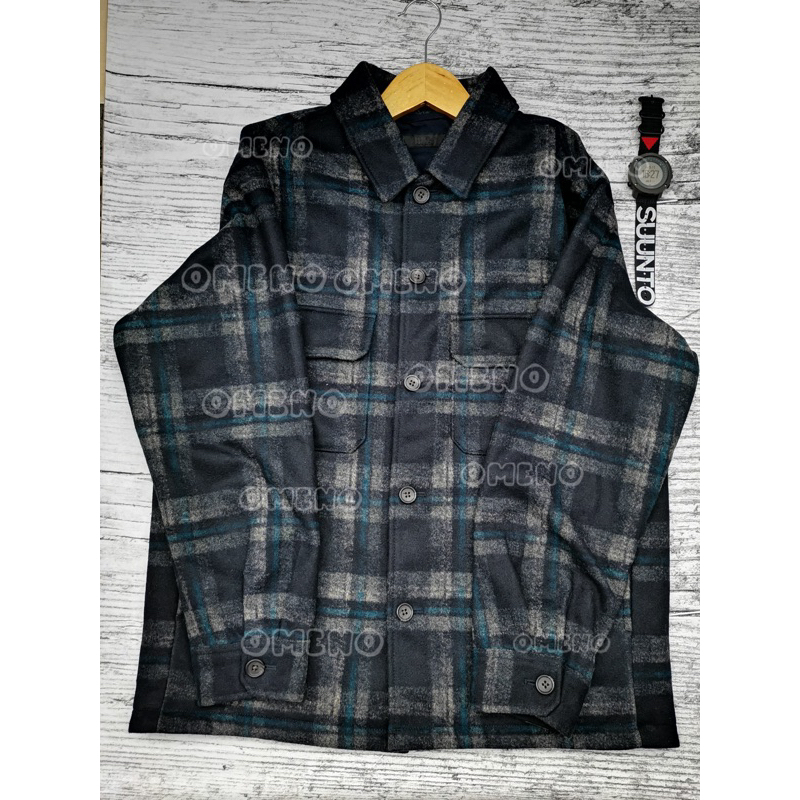 JAKET FLANEL UNIQLO 2nd Navy