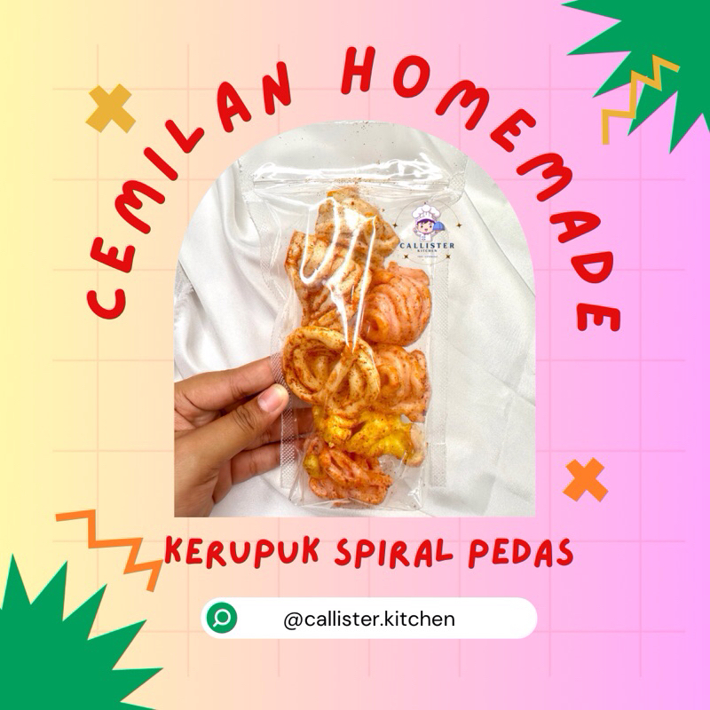 

Cemilan Kerupuk Spiral Pedasss