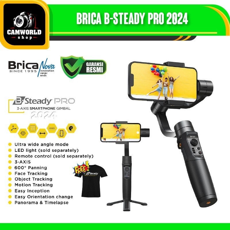 Brica BSteady Pro 2024 - B-Steady Pro 2024 NEW 3-Axis Gimbal Smartphone