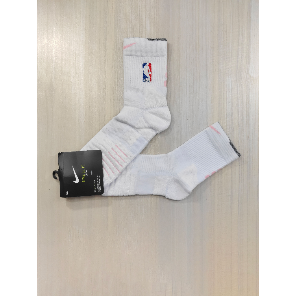 Kaos Kaki Basket Middle tebal - Kaos Kaki NBA Putih Pink