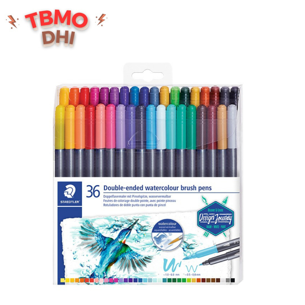 

Staedtler Double-Ended Watercolour Brush Pen - 36pcs