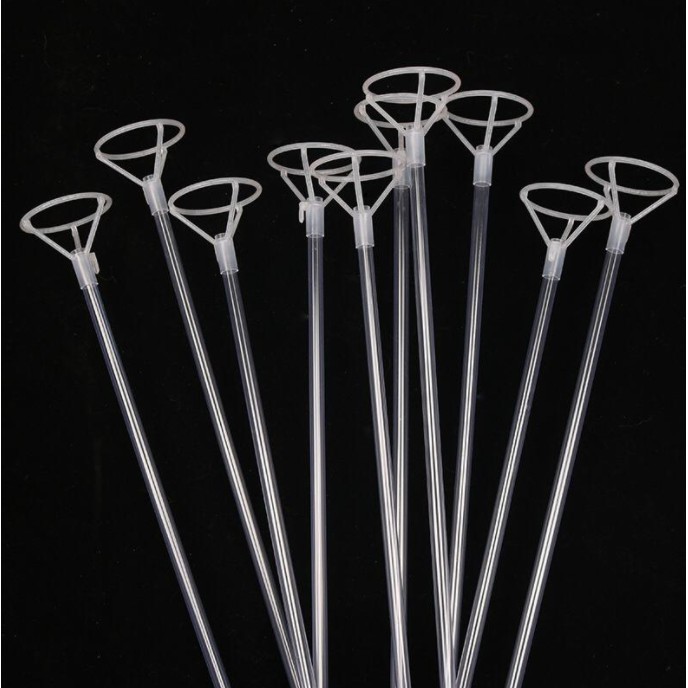 Stik Gagang Tangkai Balon Alat Klip Wooden Clip Balon Stick Set / Stik Balon Jumbo Bahan PVC / Cocok