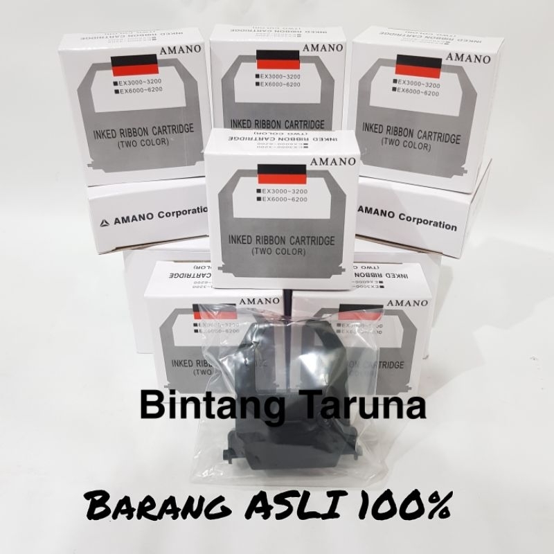 Pita Mesin Absen Amano Pita Mesin Absensi Manual Amano Inked Ribbon Catridge Amano Pita Absensi