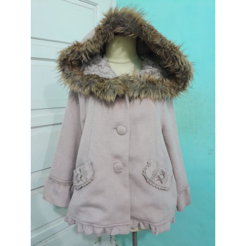 axes femme pink coat hoodie