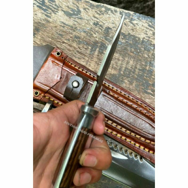 PISAU BOWIE RAMBO BAJA PER ASLI DOUBLE ISI 2 SERBAGUNA FULLTANG KUAT