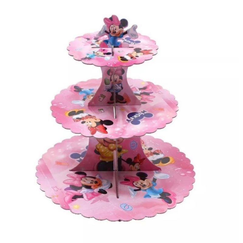 Standing cupcake MINNIE MOUSE cake tier MINNIE MOUSE perlengkapan dekorasi pesta ulang tahun MINNIE 