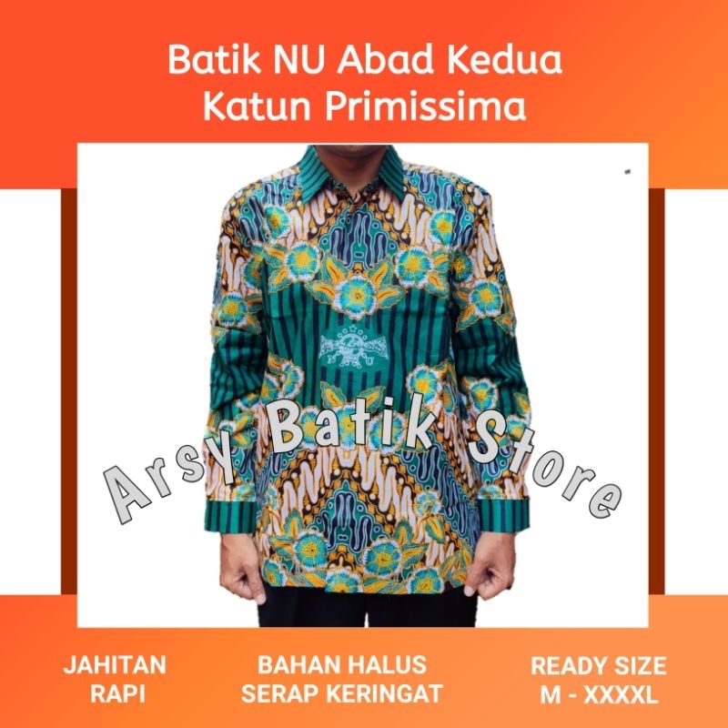 Kemeja Nu Satu Abad Dua New / Batik Nu Motif Satu Abad Dua/ Batik NU 1 Abad Dua / Baju NU Hijau / Se