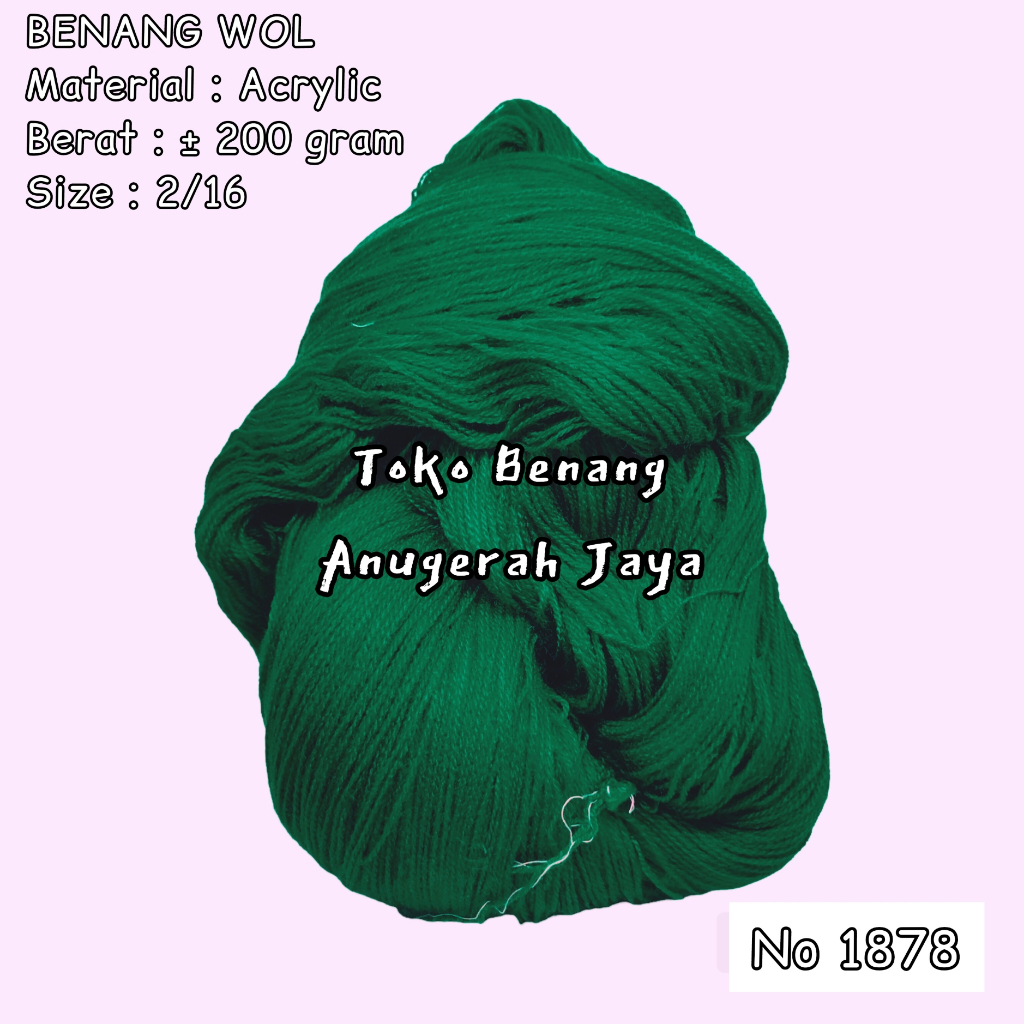Benang Wol Kiloan dan 200 Gram No 1878