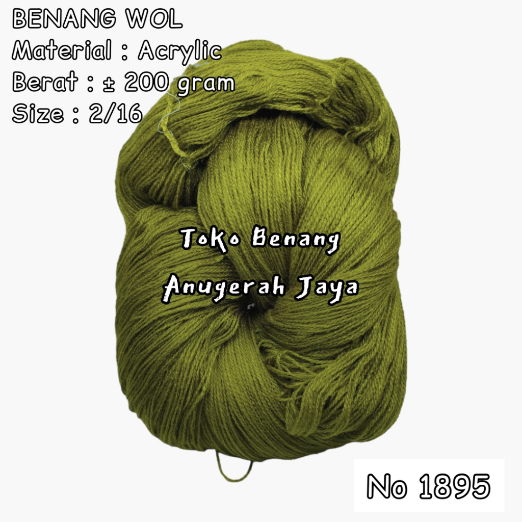 Benang Wol Kiloan dan 200 Gram No 1895