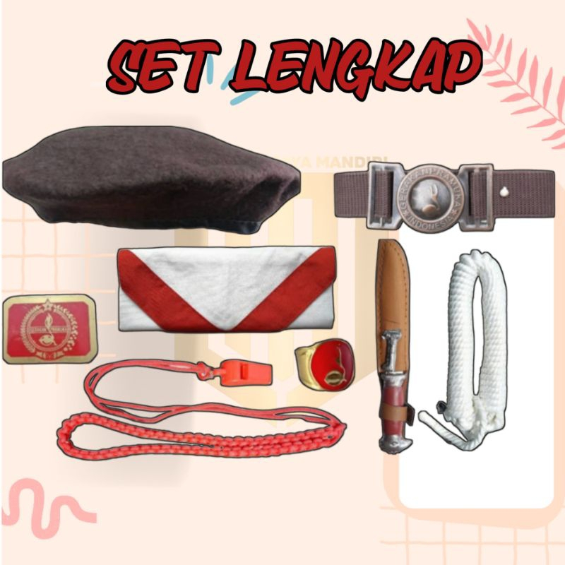 set lengkap perlengkapan siaga anak laki laki dan perempuan / atribut pramuka pramukaan lengkap siag