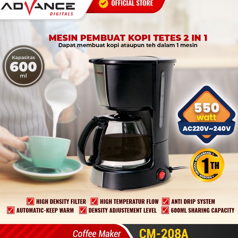 Advance CM28A Coffee Maker Mesin Kopi Espresso Low Watt i Premium Terbaru