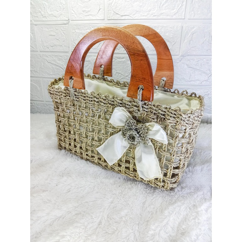 TAS RARA HANDLE KAYU/HANDLE BAGS WANITA/ TAS RARA UNYIL KAYU/TAS ETNIK/TAS ESTETIK WANITA/WOODEN HAN