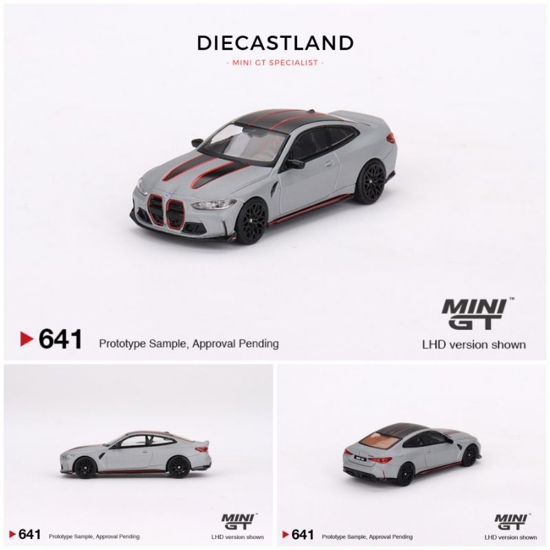 Mini GT #641 BMW M4 CSL Frozen Brooklyn Grey Metallic MGT00641-R MiniGT MGT BMW Abu Abu Diecast Mini
