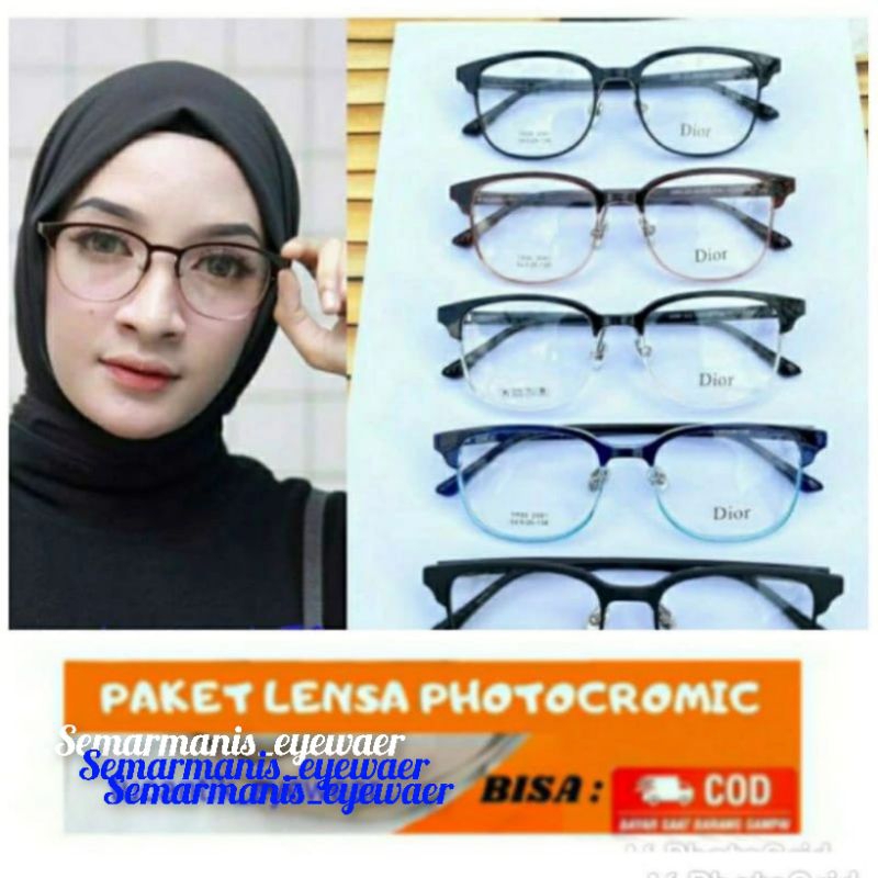 kacamata photocromic pria & wanita beli 1 kacamata minus gratis 1 kacamata normal 2091