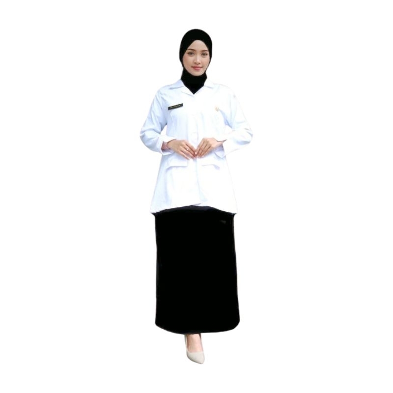 Seragam PNS Pemda Baju Dinas Setelan PDH Wanita  HITAM putih seragam PNS PEMDA PEMKAB  hitam putih s