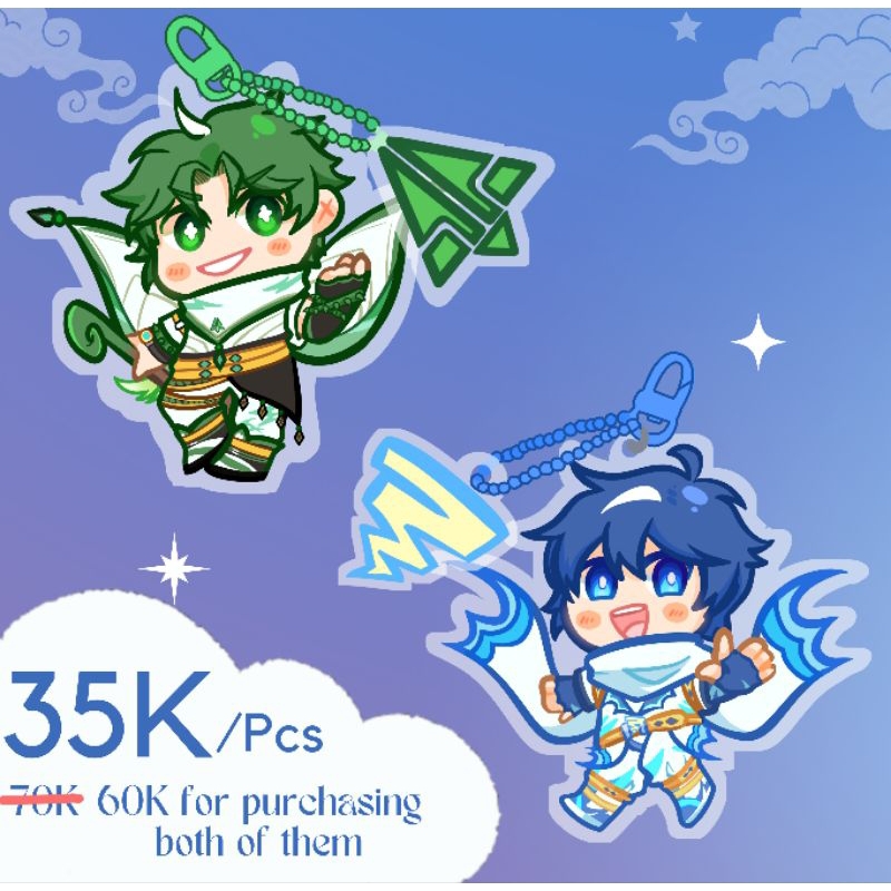 [READY STOCK] Boboiboy Rimba & Boboiboy beliung keychain FANMERCH