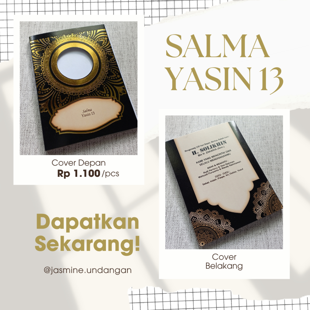 

COVER YASIN SALMA 13 BAHAN IVORY HARGA MURAH TERBAIK