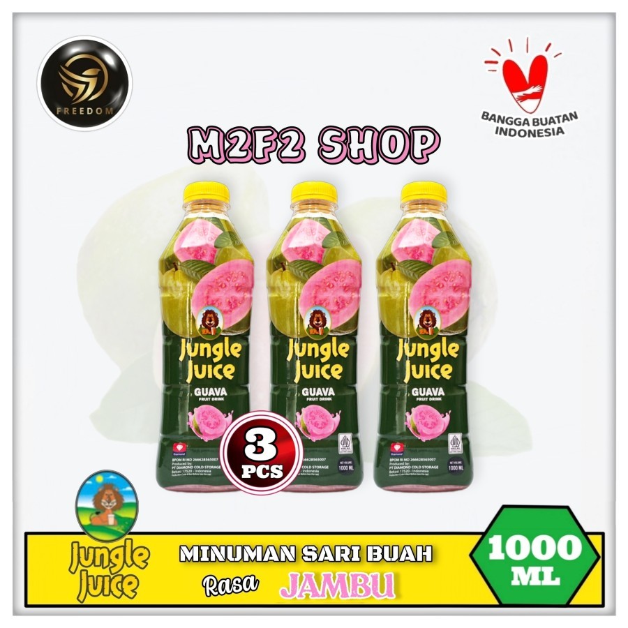 

Diamond Jungle Juice Guava | Jus Jambu Botol Pet - 1000 ml | 1 Liter (Kemasan 3 Pcs)